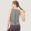 Atacado Transfronteiriço Blusas Esportivas Femininas Verão Tricô Anel Sem Costura Respirável Treino Secagem Rápida Roupa Externa Colete de Yoga para Mulheres