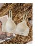Moda Doce Listrada Roupa Íntima Sem Marcas Sutiã Superior Push-up Sutiã Fechado nas Laterais Sutiã U-shaped para Beleza nas Costas Sutiã Lifting