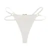 Tanga Hot y Sexy Estilo Europeo y Americano Talla Grande para Mujeres de Talla Grande, Doble Correa Fina, Hebilla en Forma de Corazón, Braguitas de Triángulo de una Sola Tira de Seda de Hielo Sin Costuras