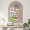 Quadro de Avisos de Feltro em Forma de Arco Placa Acústica Autoadesiva Quadro de Recados para Escritório Sala de Aula
