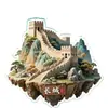 Imán plano de acrílico de la Gran Muralla para refrigerador, un recuerdo de las atracciones turísticas de Badaling y Jiayuguan, regalo genuino para amigos
