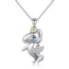 Joyería Elle Mosha Plata S925 Personalidad Lindo Colgante de Unicornio de Dibujos Animados para Mujer Suministro Transfronterizo de Amazon