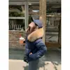 Chaquetaacolchada de algodón para mujer con capucha grande de pelo 2026 Invierno Nuevo Estilo Corta Cintura Ajustada Única Hermosa Cálida Chaqueta Acolchada Espesa