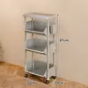 Estante de Almacenamiento de Snacks Móvil Sala de Estar Cocina Estante de Almacenamiento de Frutas Carrito Multicapa Estante de Almacenamiento Multifuncional para el Hogar