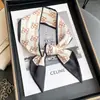 (Personalizado) Bufanda de Seda de Moda Corbata Lazo para el Cabello Adorno para la Cabeza Sentido de Alta Gama Pequeño Fresco Fina Estrecha Banda para el Cabello de Mujer Cinta Primavera y Otoño