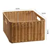Cesta de almacenamiento de armario nórdico, caja de almacenamiento tejida, cesta organizadora simple para sala de estar, tejido de imitación de ratán
