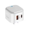 Cargador Pd20W es Adecuado para Cabezal de Carga de Teléfono Móvil Apple iPhone, Estándar A+C de EE. UU., Europeo y Británico, Cabezal de Carga Rápida Multipuerto con Luz
