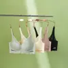 Ropa interior Moda Femenina Color Contrastante Pecho Pequeño Push-up Anti-caída Sujetador Sin Aro Superior Lateral Accesorio Ajustable de Senos Sujetador