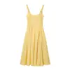 Ins Transfronterizo Europeo y Americano 2026 Nueva Moda Elegante Ropa de Mujer al por Mayor Vestido de Tirantes Finos Estampado Patchwork Vestido de Longitud Media