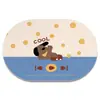 Alfombrilla absorbente de tierra de diatomeas dura de dibujos animados personalizada, alfombrilla de pie de secado rápido para baño, alfombrilla de pie antideslizante para entrada de baño y inodoro