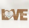 Dia dos Namorados Artesanato de Letras Inglesas de Madeira Decoração Criativa Casamento Decoração de Casa Escultura em Madeira Decoração de Amor