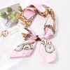 Pañuelo cuadrado pequeño de satén 50 para mujer primavera, otoño e invierno, bufanda decorativa profesional para el cuello, bufanda fina