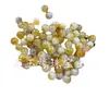 Contas soltas de Jade otimização Jade Huanglong contas redondas soltas quartzo Jade branco amarelo contas soltas pulseira DIY colar contas
