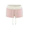 Shorts Esportivos Casuais de Estilo Europeu e Americano Retrô com Blocos de Cor Três Agulhas Cinco Linhas para Mulheres 2025 Verão Versátil Justo ao Quadril Sexy Hot Pants