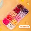 Suministro de fábrica 10 compartimentos de color en caja cera de grano para pintura de fuego herramientas de sello de pintura de fuego juego completo de cera de grano para pintura de fuego multicolor
