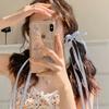 Headwear primavera e verão novo laço trançado cabelo fita grampo de cabelo flâmula feminina pato bill clip Joker faixa de cabelo atacado