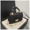 Bolsa de Corrente Romboidal de Alta Qualidade Feminina 2024 Primavera e Verão Nova Bolsa Quadrada Pequena Simples Casual Estilo Ocidental Nicho Bolsa de Ombro