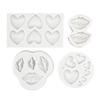 Arcilla de Chocolate para Manualidades Tamaño 8 Corazón Labios Día de San Valentín Decoración para Pastel Fondant Molde de Silicona