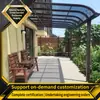 Toldo de Placa de Resistencia para PC con Marco de Aluminio Completo Cobertizo para Patio Exterior Alero de Cochera Refugio para la Lluvia Resistente a los Rayos UV Ingeniería Personalización