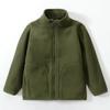 Chaqueta Polar para Niños Otoño e Invierno Color Sólido Cuello Alto Cremallera Camisa Uniforme Escolar para Niños Tops Cálidos Niños y Niñas Nuevo Estilo