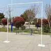 Novos adereços de casamento moldura de fundo de ferro haste telescópica decoração de casamento layout de palco decoração de prateleira de arco dourado