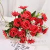 Suministrado directamente por el fabricante, ramos artificiales de rosas Xiaotong para decoración del hogar y la sala de estar, flores artificiales, flores falsas, en stock al por mayor