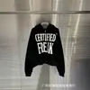 Sudadera con capucha y diseño de dos piezas falsas de patchwork G/R de la marca americana de moda, chaqueta casual holgada para hombre y mujer, ropa de invierno transfronteriza
