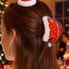 Papai Noel Grab Desenho Animado Boneco de Neve Grampo de Cabelo Árvore de Natal Disco Grampo de Cabelo Bonito Tubarão de Natal Clipe Headwear Atacado