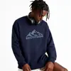 Sudadera de Algodón Pesado para Parejas, Corte Holgado, Cuello Redondo, Sin Capucha, Pulóver, Versátil, Cálida, Prenda Superior Estampada para Otoño e Invierno