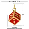 Collar Colgante de Acero de Titanio con Dados de Corazón de Goteo de Aceite Estilo Europeo y Americano para Mujeres, Accesorios de Joyería de Acero Inoxidable para Béisbol, Fútbol, Baloncesto