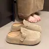 Mules Versátiles Retro de Suela Gruesa Cerrados para Mujer 2026 Otoño Nuevos Elegantes Suela Suave Cómodos Antideslizantes Zapatillas Birkenstock