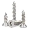 En Stock Tornillos Autorroscantes de Acero Inoxidable 304 Cabeza Avellanada Phillips M1.4~M3Ka Tornillos Phillips Acero Inoxidable Avellanada Plana Autorroscantes