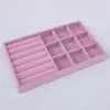 *Caja de joyería forro esponja almohadilla caja de pendientes joya de mano caja de almacenamiento de joyas interior de cajón rejilla de terciopelo