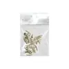 Acessórios para Nail Art Crescent Francês Liga de Zinco Borboleta Oca Tridimensional Pingente DIY Usável Unha Decorações de Unha com Diamante Grande