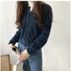 Abrigo Delgado Cárdigan Tejido Exterior para Mujer Top para Mujer Primavera y Otoño 2024 Nuevo Cuello Redondo Suéter Holgado Exterior para Mujer