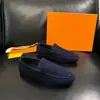 Mocasines Slip-On Cosidos a Mano de Cuero Gamuzado Transfronterizos L Suela Ultra-Delgada Suave Slip-On Casuales para Hombre para Viajar al Trabajo y Ocio Comercio Exterior