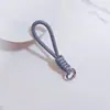 Lanyard Tejido de Poliéster con Hebilla Metálica de 12 cm Color Dopamina, Correa para Botella de Agua, Bloques de Color, Hecho a Mano, Creativo, Estilo Corto, Antiperdida, Duradero
