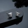 Pendientes Samsung Stack Prayer Priest para Hombre, Pendientes Magnéticos de Clip para Oreja con Máscara de Retrato Grande de Pie Retro Artístico, Pendientes de Moda