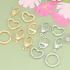 Hebilla de Cerdo Nariz de Amor en Forma de Corazón Chapada en Oro Verdadero 18K Hebilla de Conexión Japonesa Hebilla de Resorte O Ovalada Pendientes Collar Mitad