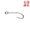 Acero al carbono niquelado negro lentejuelas boca de caballo anzuelo de pesca lentejuelas de ojo grande anzuelo simple 72A boca de caballo ojo grande anzuelo simple fabricante anzuelo de lentejuelas