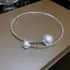 Collar de Perlas de Múltiples Capas Incrustado con Diamantes Estilo Corte Francés, Cadena para Suéter de Lujo Ligero Francés de Alta Gama, Versátil para Otoño e Invierno