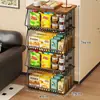 Estante de Almacenamiento para Cocina, Estante Móvil de Varias Capas para Snacks y Juguetes para Sala de Estar, Canasta para Encimera para Frutas, Verduras y Condimentos