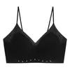 Sujetador de Verano Jelly-Cool sin Costuras con Tirantes Finos, con Características de Push-Up y Elevación, Diseño Trasero Invisible, Sujetador de Mujer Transpirable y Cómodo