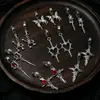 Artículo más vendido transfronterizo: Aretes de Alas de Diablo Estilo Gótico, Pinzas para Orejas de Acero Inoxidable con Espada y Corazón de Rosa, Accesorios para Orejas de Chica Picante