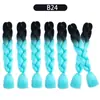 Perucas de Dreadlock de Fibra Sintética para Comércio Exterior Atacadista, Extensões de Cabelo Longo Tingidas em Degradê para Mulheres, Cabelo Trançado, Tranças Africanas Grossas