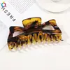Pinza para el cabello de gran tamaño estilo coreano Qiyue, popular en Internet, con forma de disco para la parte posterior de la cabeza, pinza para el cabello con forma de tiburón esmerilado.