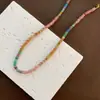 Collar de Suéter con Cuentas de Piedra Ágata Roja Turquesa Natural para Mujer, Ropa de Capas de Primavera, Cadena de Clavícula de Gama Alta