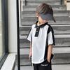 Camiseta Polo de Manga Corta con Parches para Niños Haima Verano 2026 Estilo Coreano de Algodón Puro Ropa Infantil