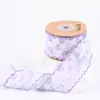Cinta de hilo de nieve bordada con flores de doble capa y borde ondulado, cinta de pelo de lazo DIY, cinta de pelo trenzada, cinta decorativa para ropa