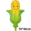 Balão de frutas e vegetais em forma especial tema de verão Balão de alumínio havaiano balão de decoração de festa de aniversário infantil